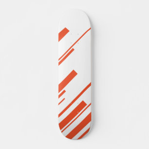 Skate Diagonais em Laranja e Branco