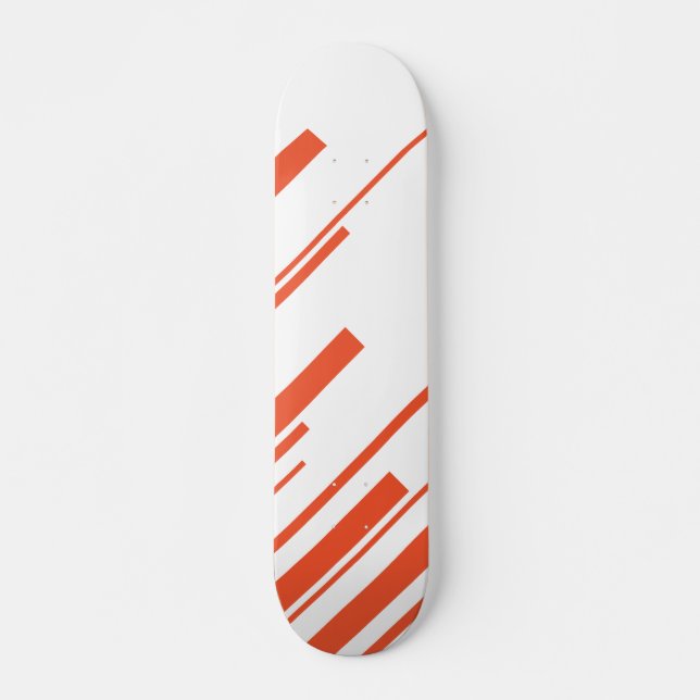 Skate Diagonais em Laranja e Branco (Frente)