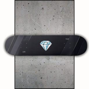 Skate Diamante luxuoso em preto elegante