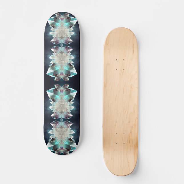 Skate Diamond Gemstone Pattern Modern Abstrato Crystals (Frente)