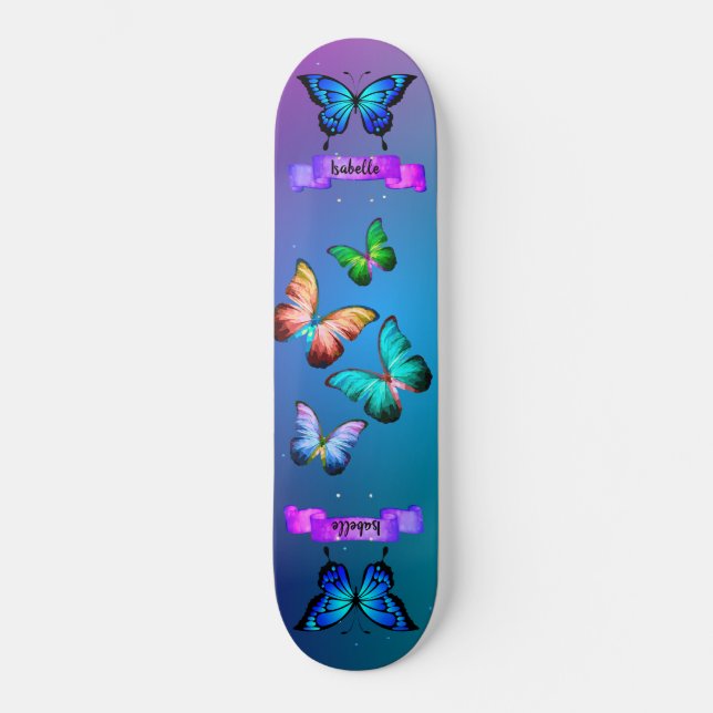 Skate Diaphanous Butterflies Aqua Dragonfly  Mandala   S (Frente)