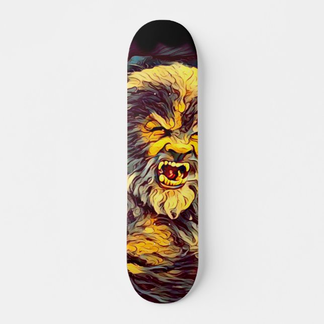 Skate do Airbrush do homem do lobo (Frente)