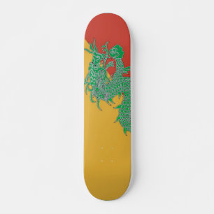 Skate do dragão verde
