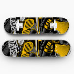 Skate do estilo do Grafite amarelo | Pavimento do<br><div class="desc">Skate do estilo do Grafite amarelo | Pavimento do skate de Grafite - Este skate de Grafite personalizado faz um excelente presente para qualquer um que adora skate.</div>