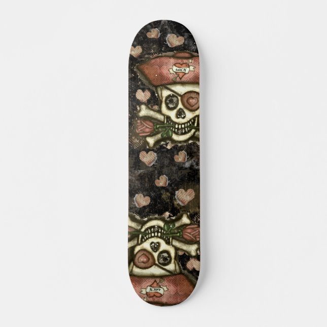 Skate do gráfico do amor do pirata (Frente)