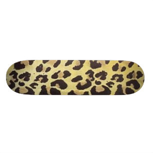 Skate do impressão do leopardo