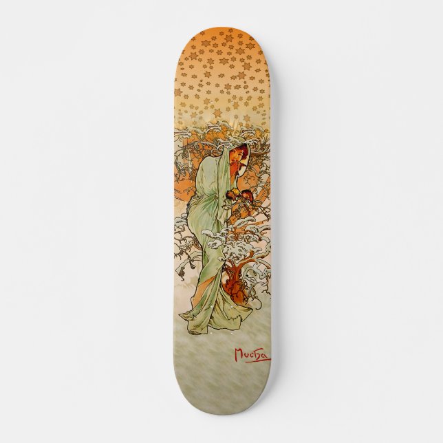 Skate do inverno de Alfons Mucha (Frente)