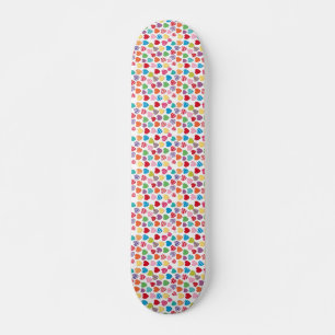 Skate doce colorido padrão de coração dia dos namorados