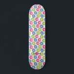 Skate Donuts & Name or Text White<br><div class="desc">Stand out with this unique donuts on white skateboard. Complete with your name or text.</div>