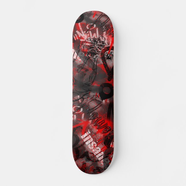 Skate dos grafites (vermelho/preto) (Frente)