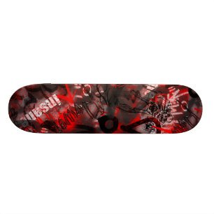 Skate dos grafites (vermelho/preto)