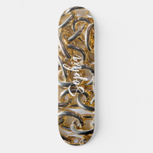 Skate Dourado, Conselho, Amarelo, Unisexo, Girly, Person
