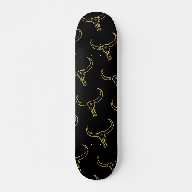 Skate Dourado do Caveira Bull (Frente)