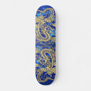 Skate Dourado Dragão Azul Satélite Escoador