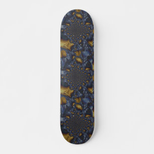 Skate Dourado e Silver Blue Molten Metal