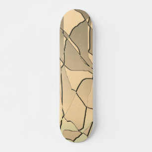 Skate Dourado estilhaçado