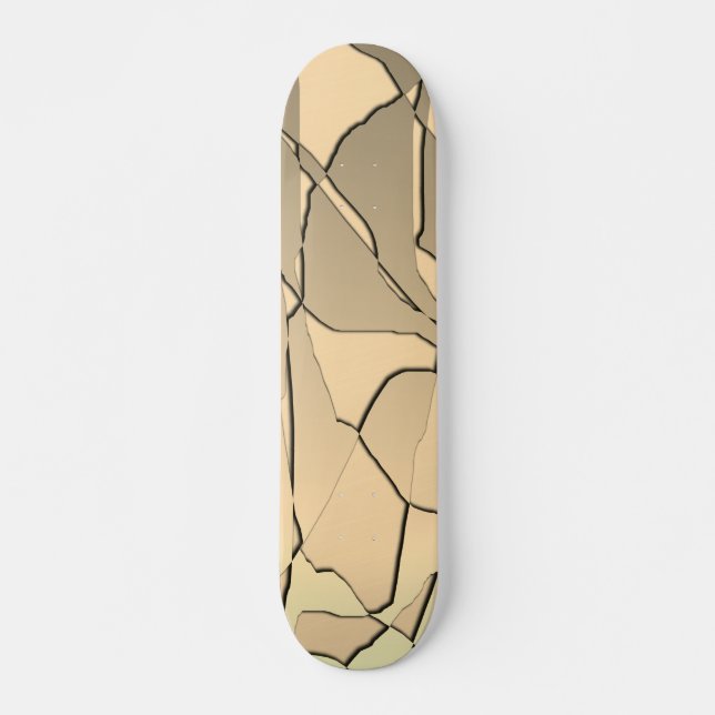 Skate Dourado estilhaçado (Frente)