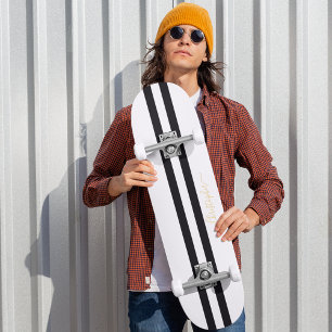 Skate Dourado Monograma, Bandas de Corrida Branca Cláss