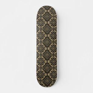 Skate Dourado n Padrão Geométrico Castanho / Impressão i