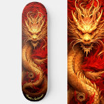 Skate Dragão Chinês Dourado e Vermelho<br><div class="desc">Libere o poder do dragão com nosso skate Red & Dourado do Dragão Chinês, um símbolo de força e fortuna. Adicione um toque pessoal personalizando o texto e faça da sua viagem uma jornada majestosa. Este é mais um Design de 100% de Hamster.</div>