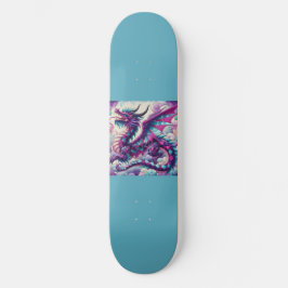 Skate Dragão Colorido com Teal Claro