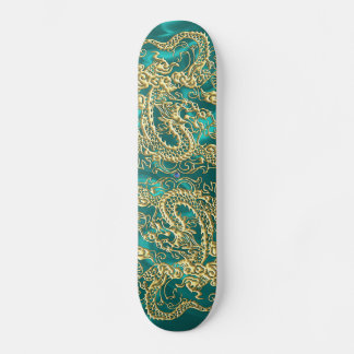 Skate Dragão Dourado Turquoise Satin Lush