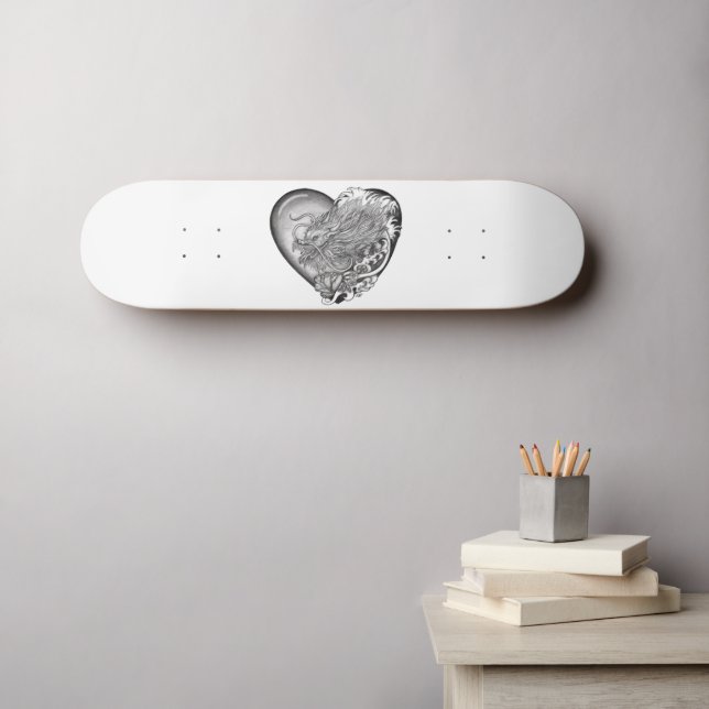 Skate Dragão Heart (Arte de parede (Horz))
