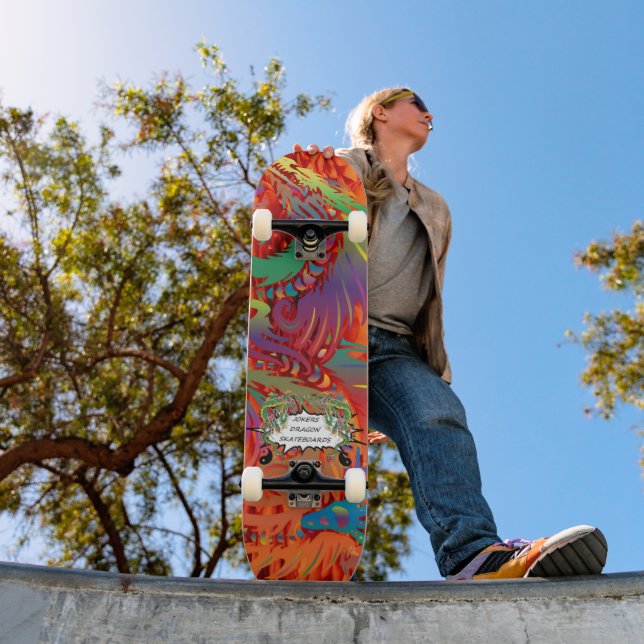 Skate Dragões Coloridos JDS (Ao ar livre 1)