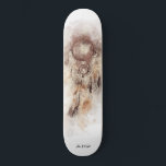 Skate *~* Dream Catcher. Shaman Sacred Shamanic Tribal<br><div class="desc">* Western BOHO American Watercolor Abstrato Dream Catcher Journey com adoráveis penas como símbolo Shamanic para um Nativo Americano Healer Espiritual ou design BOHEMIAM. * . *** As cores são roxo e cinzas de beringela. Este abstrato de caça e penas modernas, criativas de vassoura e enraizadas no espírito, popular, será...</div>