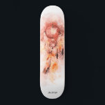 Skate *~* Dream Catcher Shaman Sacred Tribal. Shamanic<br><div class="desc">* Western BOHO American Watercolor Abstrato Dream Catcher Journey com adoráveis penas como símbolo Shamanic para um Nativo Americano Healer Espiritual ou design BOHEMIAM. * . *** As cores são mancha rosa, assim como RUST , PEACH , Salmon e cinzas. Este abstrato de caça e penas modernas, criativas de vassoura...</div>