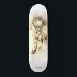 Skate *~* Dream Catcher Tribal Shaman Sacred Shamanic<br><div class="desc">* Western BOHO American Watercolor Abstrato Dream Catcher Journey com adoráveis penas como símbolo Shamanic para um Nativo Americano Healer Espiritual ou design BOHEMIAM. * . *** As cores são Sepia, Amarelo, Cinza. Este abstrato de caça e penas modernas, criativas de vassoura e enraizadas no espírito, popular, será muito provavelmente...</div>