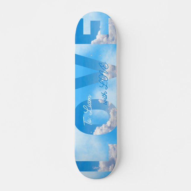 Skate Dreamy Sky LOVE Typography Romantic (Frente)
