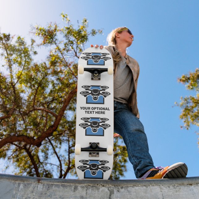 Skate Drone de Texto Personalizado (Ao ar livre 1)