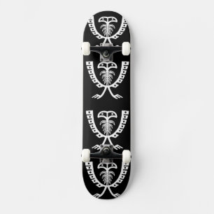 Skate Duas Águia Branca de Cabeça 