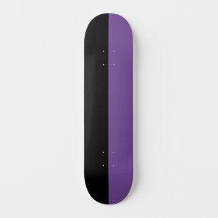 Skate Duas Cores Divididas Metade Preta e Metade Roxa