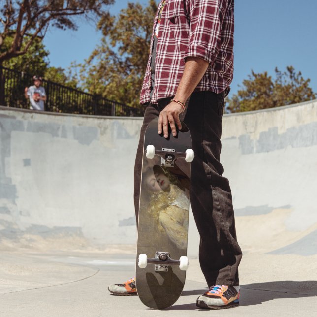Skate Duas Jovens Meninas Voltando para Casa (Ao ar livre 2)