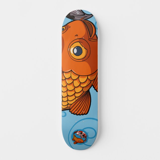 Skate Duas Nadadoras Peixes Amigos Cartoon Koi Carp (Frente)