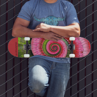 Skate Dubman Designs: Fibonacci Rosa e Verde Brilhante