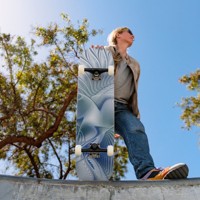 Skate Dynamics Fantasy Abstrato Blue Tones Arte Fractal (Ao ar livre 1)