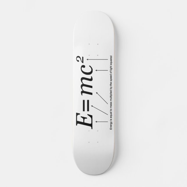 Skate E=MC2 Teoria da Relatividade de Einstein (Frente)