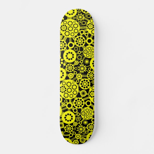 Skate Ecossistema - Amarelo em preto (Frente)