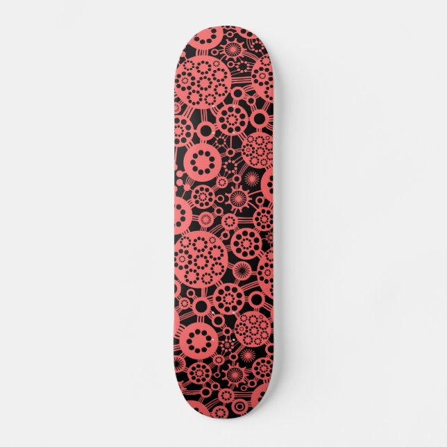 Skate Ecossistema - Rosa tropical em preto (Frente)