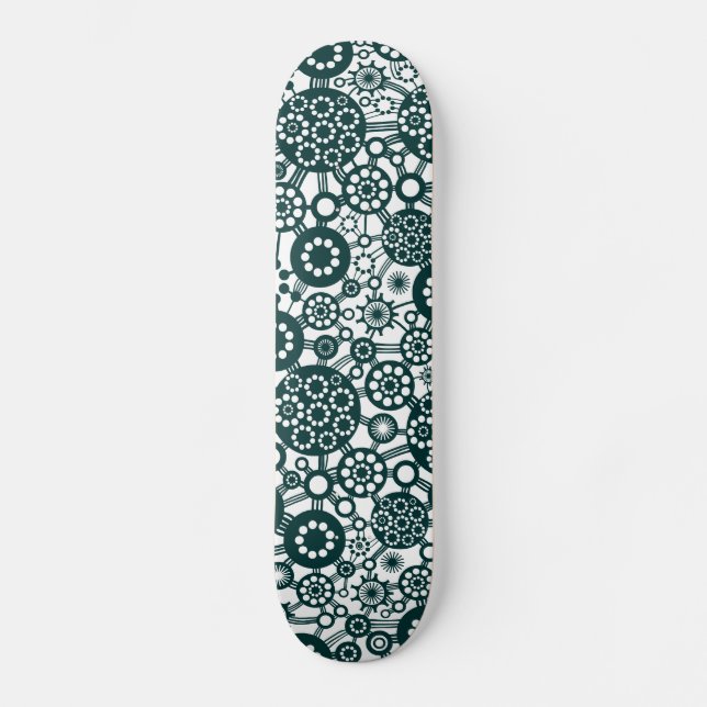 Skate Ecossistema - Verde escuro em branco (Frente)