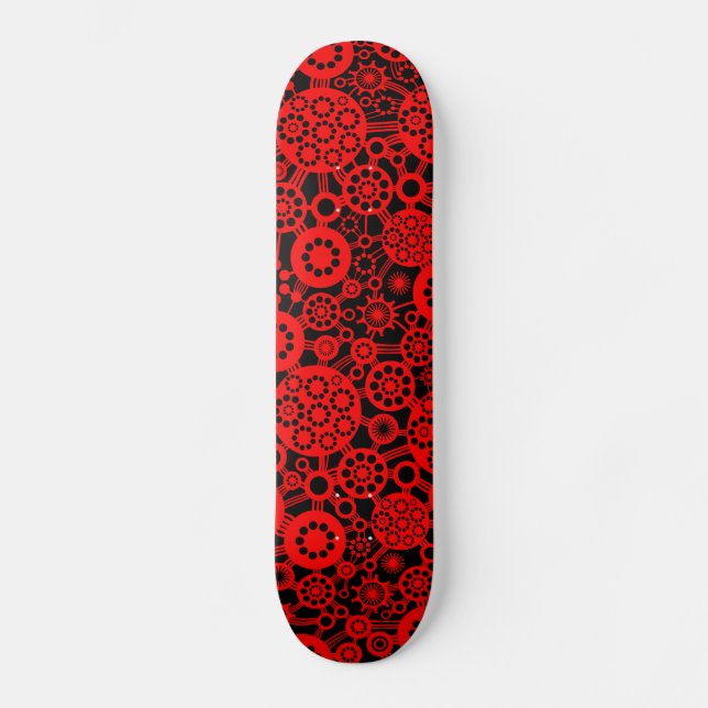 Skate Ecossistema - Vermelho em Preto (Frente)