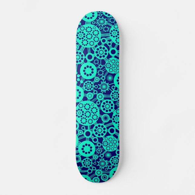 Skate Ecosystem - Turquoise on Deep Navy (Frente)