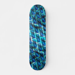 Skate Efeito de tijolos azuis manchados, granulados ou i