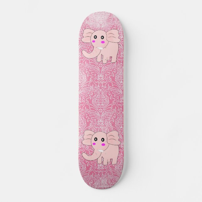 Skate Elefante Rosa Damask (Frente)