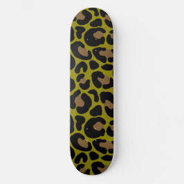 Skate Elegant Olive Green &Black Leopard Print