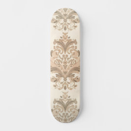 Skate Elegante Bege Damask Vintage Casa de Campo Frances