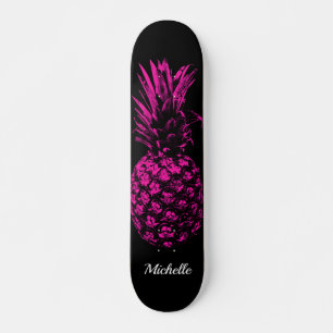 Skate Elegante de abacaxi rosa tropical